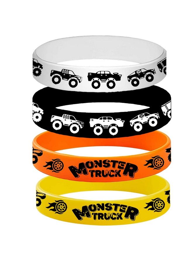 CupaPlay 24Pcs Monster Truck Theme Rubber Silicone Wristbands Birthday Party Favors Party Supplies Decorations - Image 4