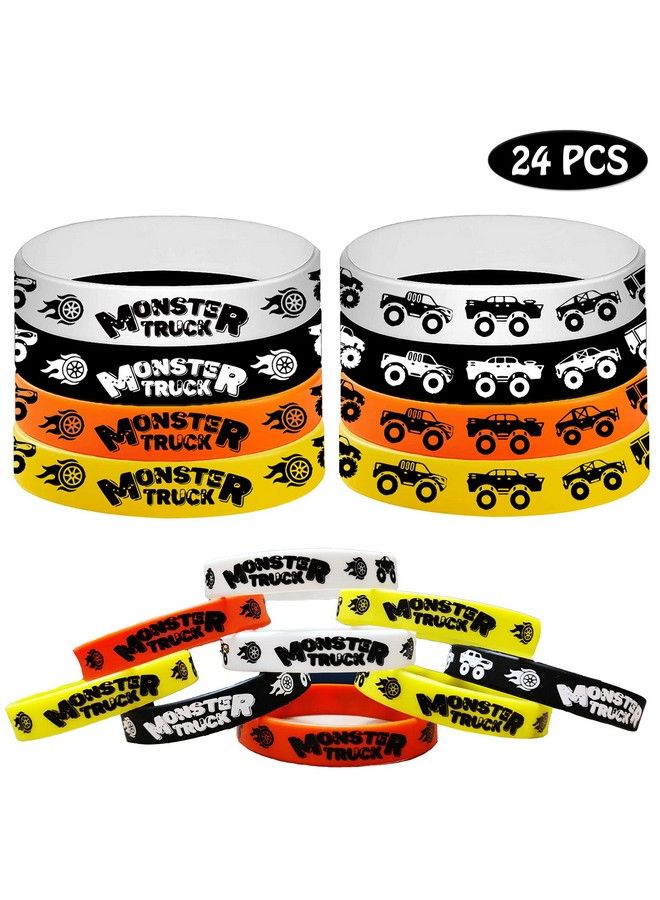 CupaPlay 24Pcs Monster Truck Theme Rubber Silicone Wristbands Birthday Party Favors Party Supplies Decorations - Image 3