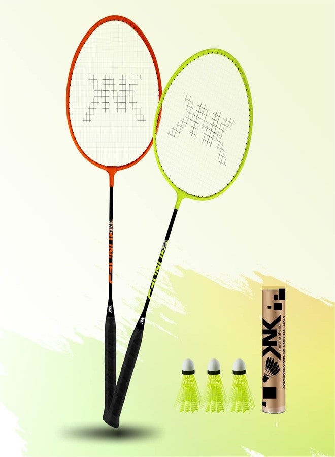 KNK Aluminium Badminton Racket 2 Pieces with Nylon Shuttles with Full-Cover Set (Set 2 Shuttle 3PC with Cover) - Image 3