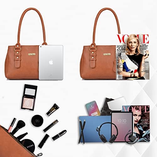 Fostelo Women's Riverside Satchel Tote Handbag for Women | Ladies Purse | Stylish Shoulder Bag | Gift For Women | Tan - Image 4