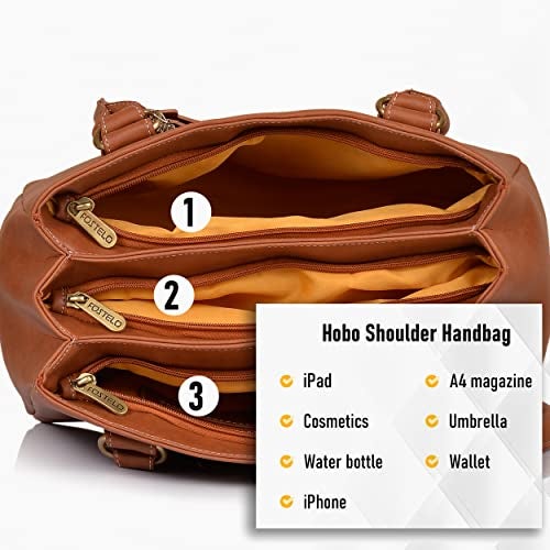 Fostelo Women's Riverside Satchel Tote Handbag for Women | Ladies Purse | Stylish Shoulder Bag | Gift For Women | Tan - Image 5