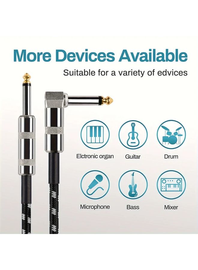 High Fidelity Guitar Bass Amplifier Cable 59 06 Inch Black RCA Male to Male - Image 4