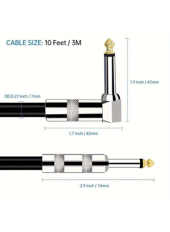 High Fidelity Guitar Bass Amplifier Cable 59 06 Inch Black RCA Male to Male - Image 3