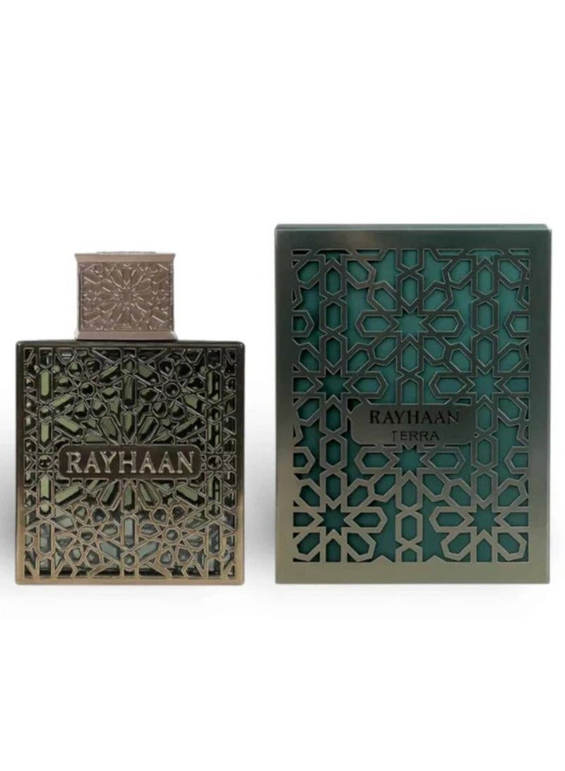 ريحان  ريهان تيرا او دو بارفيوم 100 مل عطر للجنسين حار خشبي عنبري طويل الثبات - Image 1