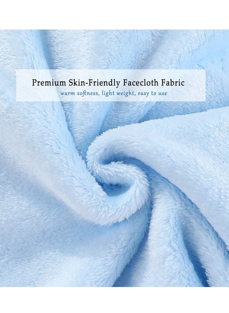 Mmmon Baby Hooded Fleece Swaddle Blanket Newborn Fannel Cartoon Receiving Blanket Soft Plush Sleeping Bag Sack Stroller Wrap for Infants Girl Boy 0-6Months (Blue Rabbit,0-6Months)  - Image 5