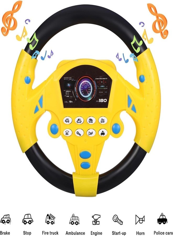 ZELVO Premium Kids Driving Steering Wheel Funny Interactive Driving Wheel with Music (Multicolor) - Image 2