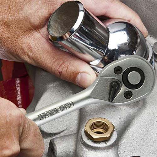 AGARO 46-Piece 1/4 Inch Square Drive Metric Socket Set, Chrome Vanadium Steel Sockets & Bits with Storage Case, Black - Image 5