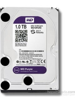 Nusrat Bilişim 1 Tb WD 3.5 Purple Sata3 5400RPM 64MB 24/7 Security WD10PURZ (3 Years Official Foreign Warranty)  - Image 1