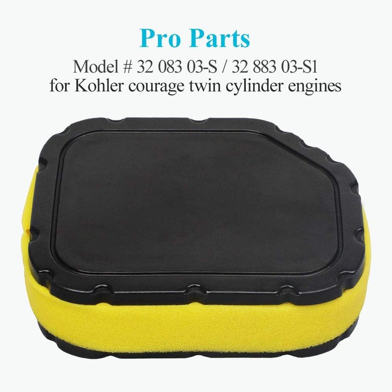 HOODELL 32 083 03-S Air Filter for Kohler Courage Engine SV710 SV715 SV720 SV730 SV735 SV740 Cub Cadet Lawn Mower, Replace 32 083 03 KH-32-883-03-S1 Air Filter - Image 2
