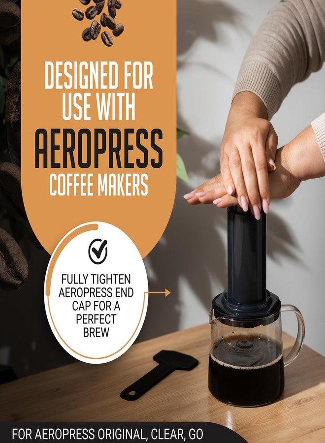 HEXNUB - Reusable Metal Filters for AeroPress Coffee Maker, Stainless Steel Filter Fits AeroPress Original & Go Cafe Press, Fuller Bodied Coffee Than Paper Filters - GOLD 2-PACK - Image 3