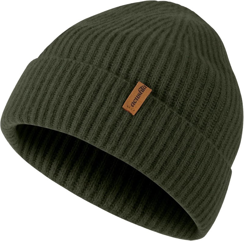 ACUSHLA 100% Merino Wool Beanie for Men & Women Oversize Winter Hat Unisex Knit Watch Cap for Cold Weather - Image 1