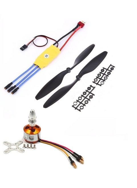 Robocraze Quadcopter kit BLDC Brushless Motor A2212 1400KV 30A ESC 1045 Propeller set - Multirotor/Quadcopter (propeller color may vary)