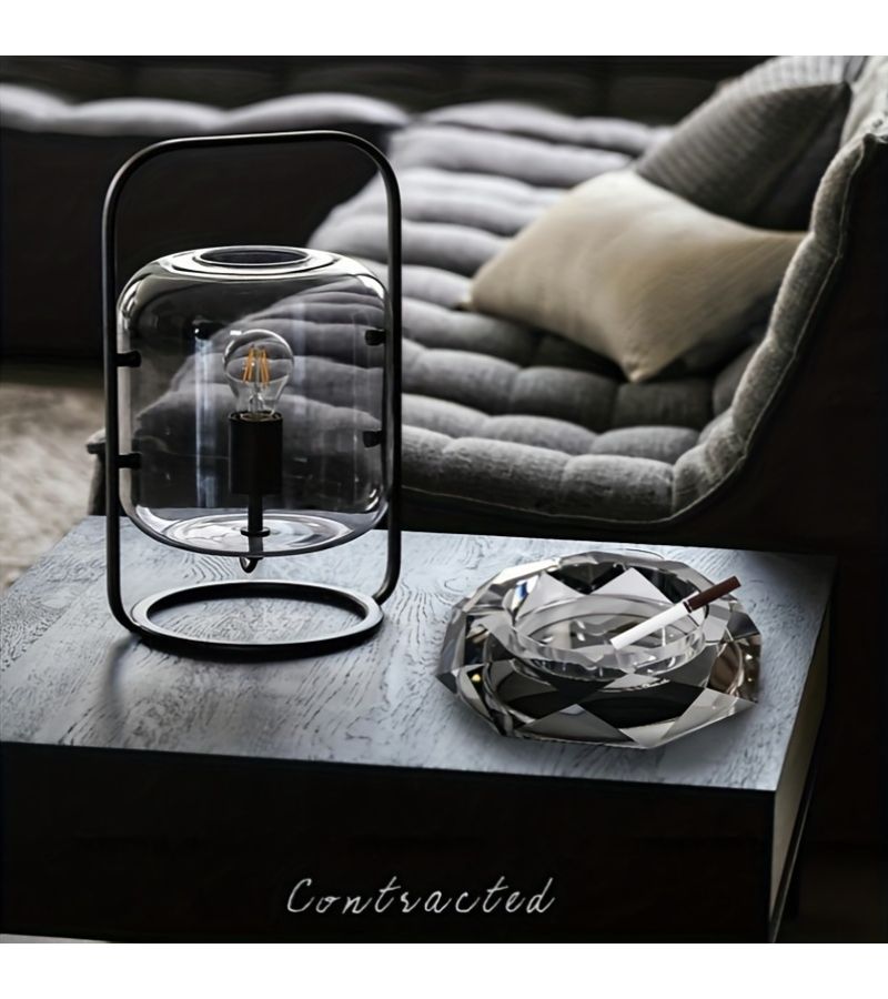 Transparent Octagon Crystal Glass Ashtray With Luxury Silvery For Indoor Outdoor Portable - Image 4
