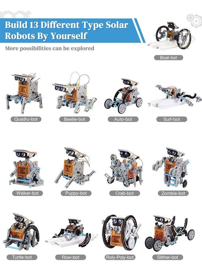 Topyich 13-in-1 STEM Projects Solar Robot Toy for Kids Ages 8 - 12 Years Old, Building Science Educational Toys Birthday Gift for Kids Boys Girls  - Image 2