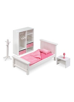 Badger Basket Badger Basket 13-Piece Bedroom Furniture Set for 18 Inch Dolls - Includes Bed, Armoire, Nightstand & Accessories  - Image 1