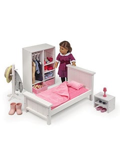 Badger Basket Badger Basket 13-Piece Bedroom Furniture Set for 18 Inch Dolls - Includes Bed, Armoire, Nightstand & Accessories  - Image 5