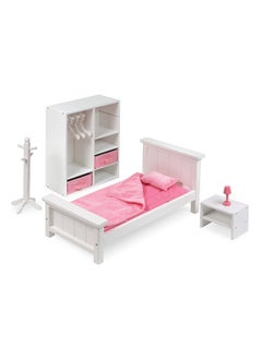 Badger Basket Badger Basket 13-Piece Bedroom Furniture Set for 18 Inch Dolls - Includes Bed, Armoire, Nightstand & Accessories  - Image 3