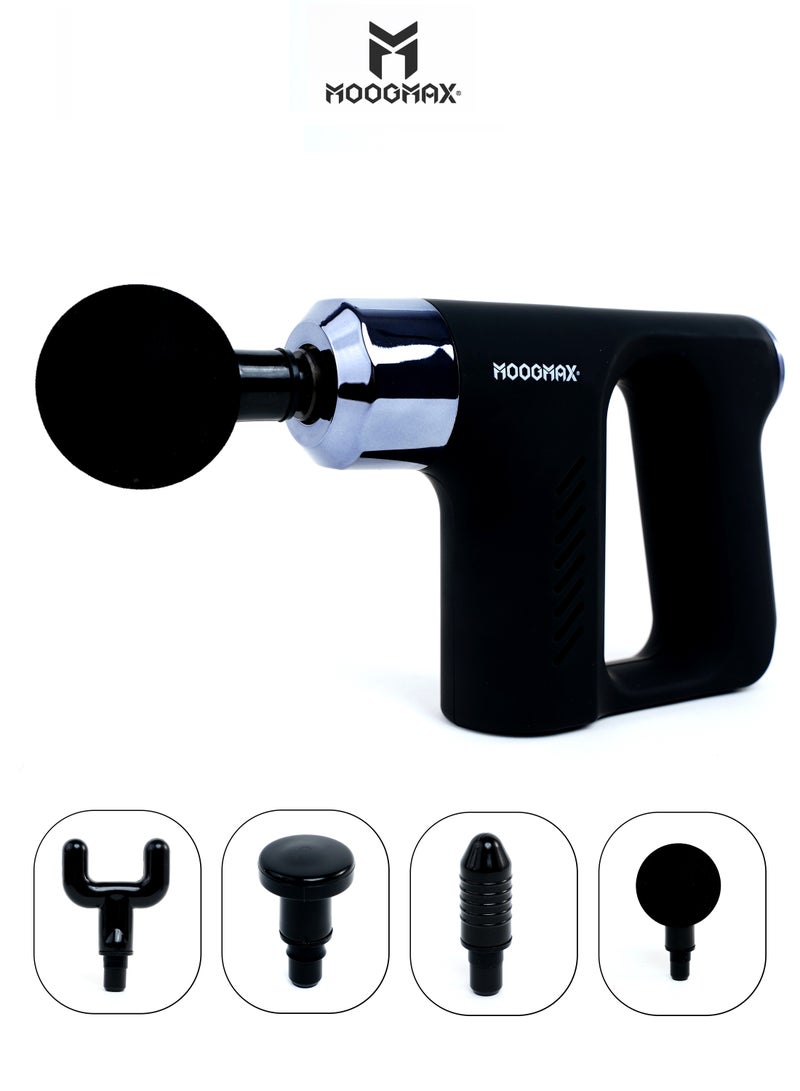 MOOGMAX Muscle massage gun device with five speeds and four multi-heads with a strong and safe battery. Helps relax muscles  - Image 3