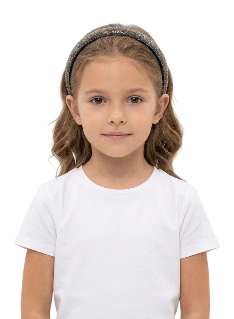 Bidani Sparkly Padded Hairband - Dark Gray - Image 1