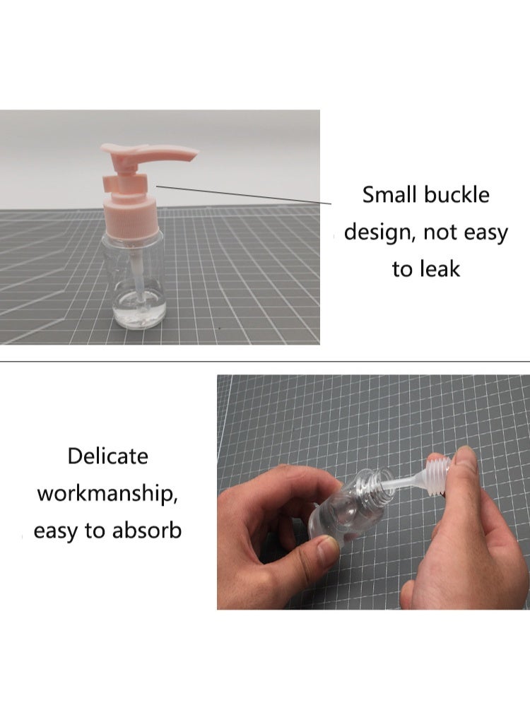 7-Piece Spray Bottle Set Clear/Pink - Image 3