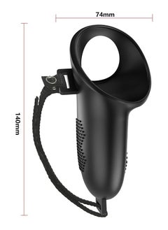 Geekria Geekria Silicone Controller Cover Compatible with Q3, Anti-Throw Handle Sleeve with Adjustable Wrist Knuckle and Signal Hole, VR Touch Controller Grip Cover (Black/1 Pair)  - Image 2