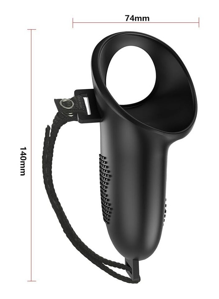 Geekria Geekria Silicone Controller Cover Compatible with Q3, Anti-Throw Handle Sleeve with Adjustable Wrist Knuckle and Signal Hole, VR Touch Controller Grip Cover (Black/1 Pair)  - Image 2