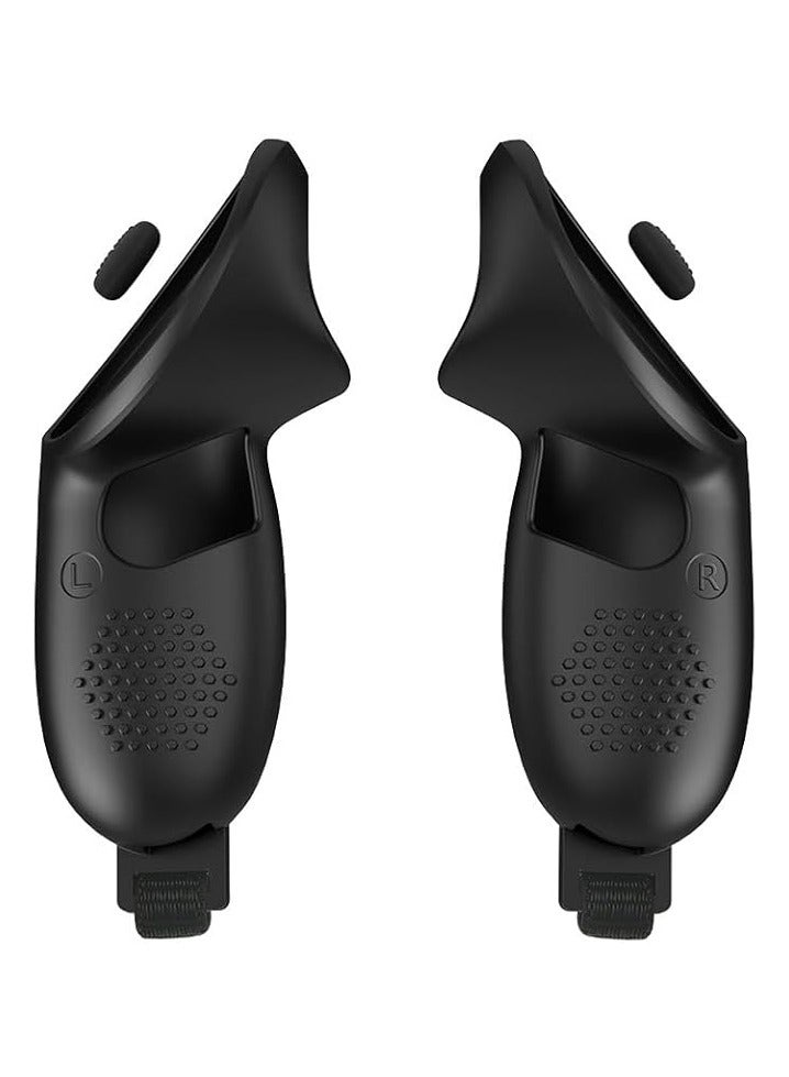 Geekria Geekria Silicone Controller Cover Compatible with Q3, Anti-Throw Handle Sleeve with Adjustable Wrist Knuckle and Signal Hole, VR Touch Controller Grip Cover (Black/1 Pair)  - Image 3