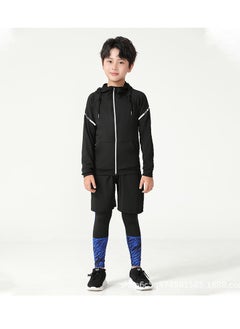 KUYING Children's High Elasticity Tight Fitting Clothing Sports Fitness Set Quick Drying Training Suit 