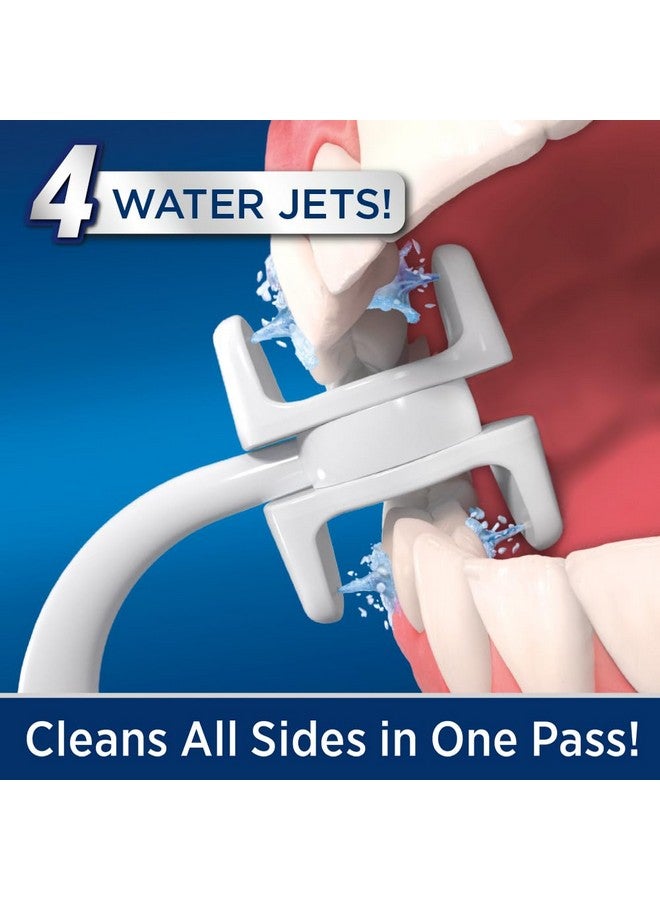 Ontel Miracle Smile Water Flosser for Teeth&Gum Health, Unique H-Shaped Flossing Head&4 Water Jets, Cordless Water Flosser Features 360° Cleaning&3 Pressure Modes, USB Rechargeable Dental Floss, White - Image 2