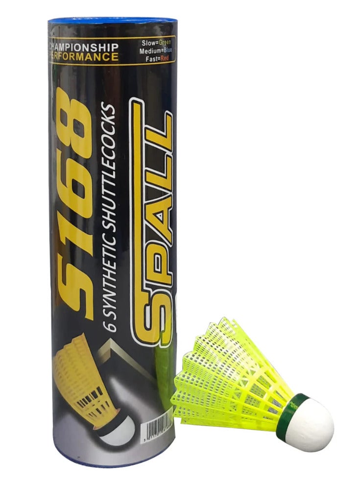 Spall 6-Piece Badminton Shuttlecocks Entertainment Durable Stability Shuttlecock For Outdoor Indoor Sports ActivitiesTraining Intermediate Level Players And Club Session - Image 1