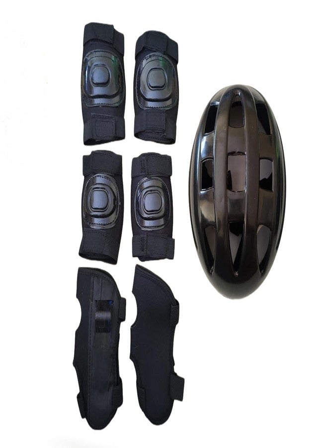 FELIDAE Skating Guard, Protective Skating Guard Kit for(6 to 14 Years) Kids,Boy & Girl Cycling Protection Set | Multi Sport Gear, Head Knee, Elbow & Palm Guard Safety Protective Kit (Small) (Black) - Image 4