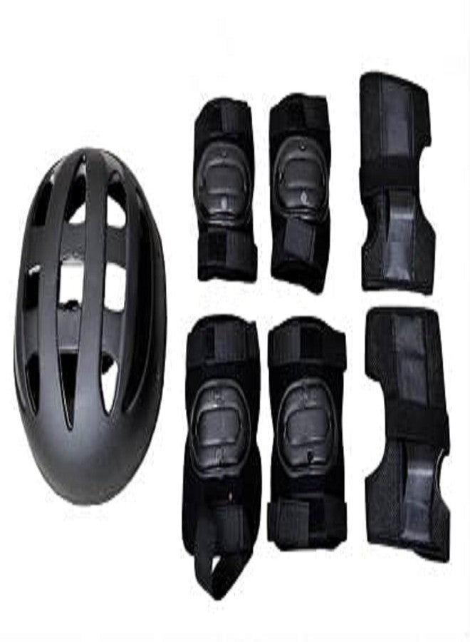 FELIDAE Skating Guard, Protective Skating Guard Kit for(6 to 14 Years) Kids,Boy & Girl Cycling Protection Set | Multi Sport Gear, Head Knee, Elbow & Palm Guard Safety Protective Kit (Small) (Black) - Image 2
