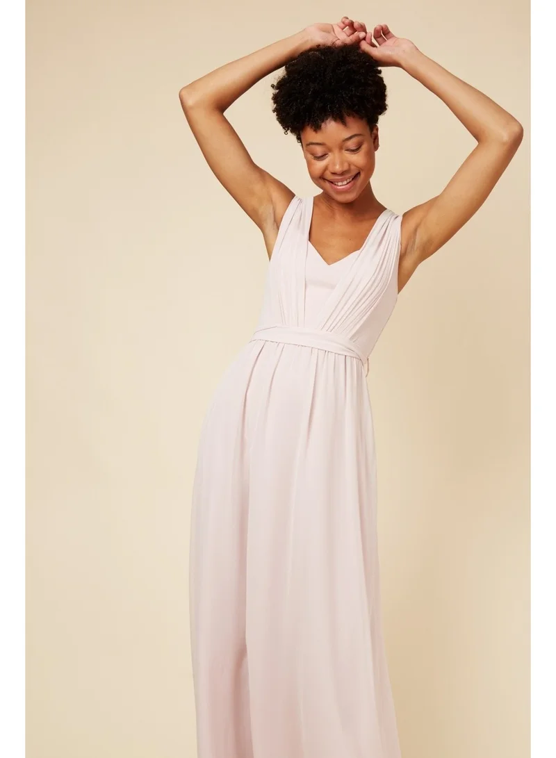 Little Mistress Little Mistress Nude Bridesmaid Dress