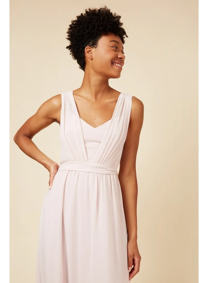 Little Mistress Little Mistress Nude Bridesmaid Dress