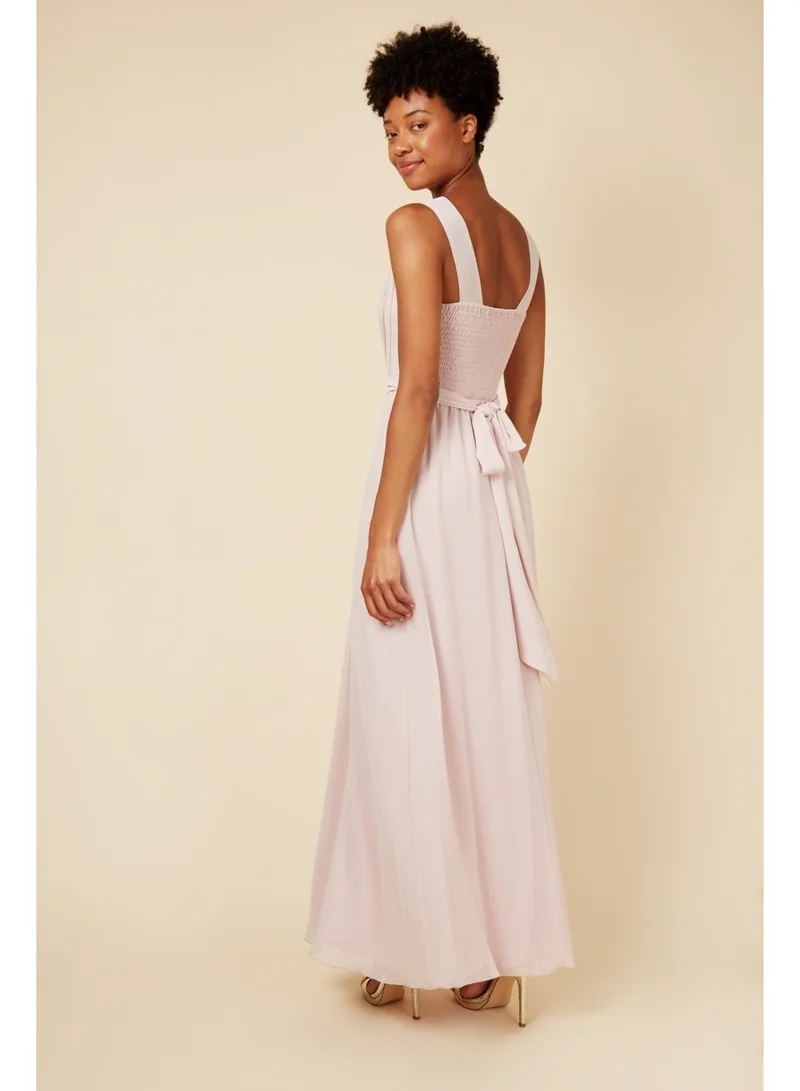Little Mistress Little Mistress Nude Bridesmaid Dress