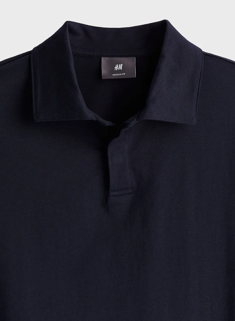 اتش اند ام Muscle Fit Polo T-Shirt