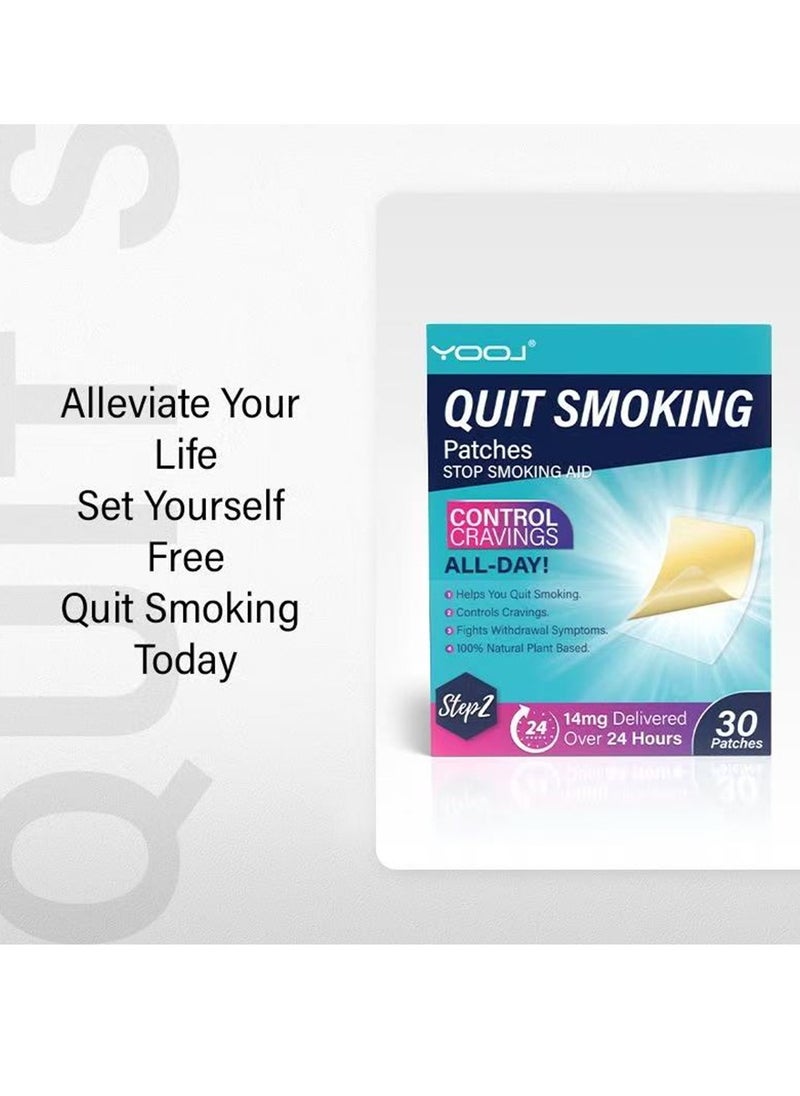 YOOJ 60mg Quit Smoking Patches Step 1 2 3 Stop Smoking Aids Patches Helping Quit Patch 60 Count Quit Smoking Stickers That Work with 2 Weeks Easy  Effective Anti-Stickers  - Image 5