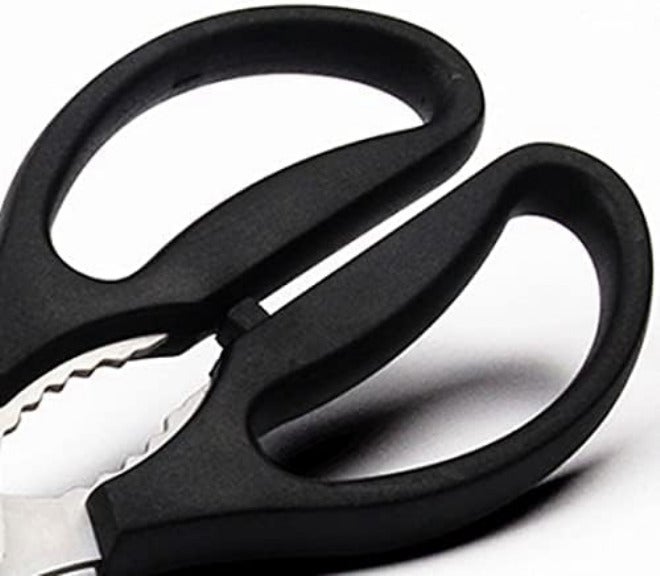 Kitchen Scissors Multifunctional Scissors Cutt Cut Vegetables and Open Bottle Caps Clamp Walnuts Colour: Black - Image 2
