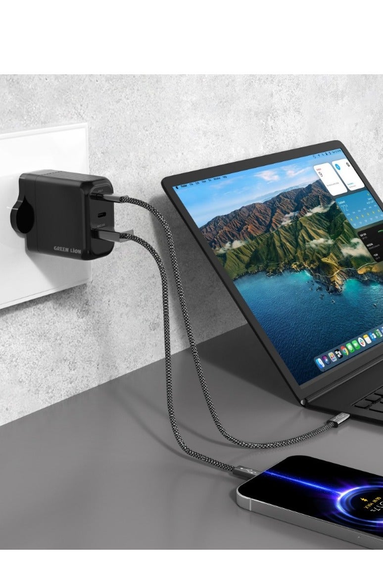 GREEN LION Gan Wall Charger / Fast Charger / Mobile Charger / 65W / Quick Charge - Image 3