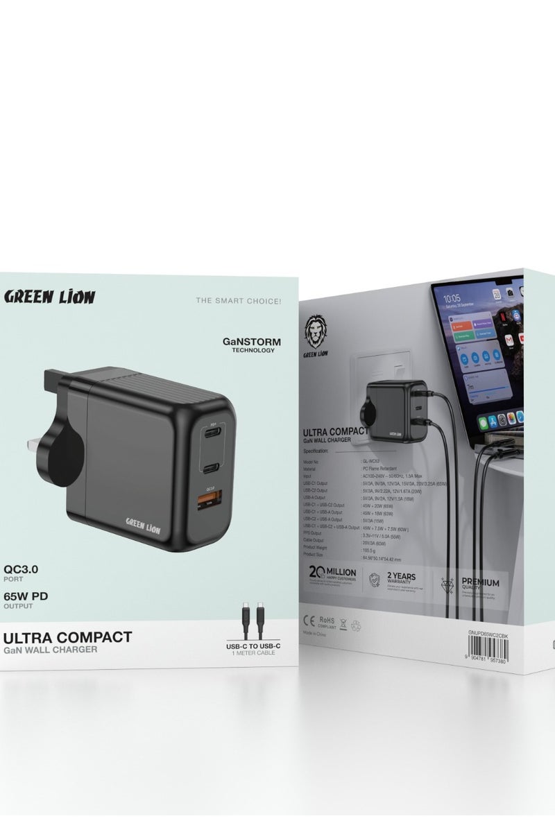 GREEN LION Gan Wall Charger / Fast Charger / Mobile Charger / 65W / Quick Charge - Image 5