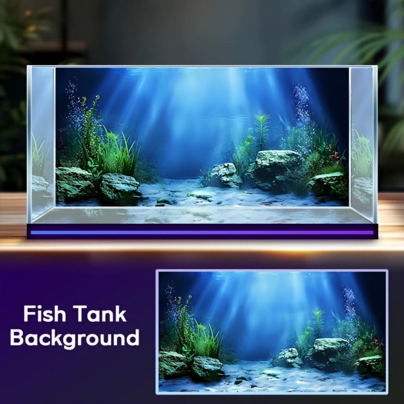 Top Pick Self Adhesive Aquarium Background Mural 3D Underwater Fish Tank Decor 180X390cm Realistic Aquatic Plants Rocks Sunlight Effect Reusable Peel Stick Water Landscape For Fresh Saltwater Fish Bowls Turtle Tanks No Glue Needed - Image 1