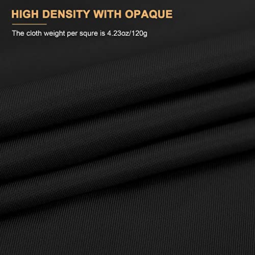 Aimosen 10x10 FT Black Backdrop Background for Photography, Large Photo Backdrop Curtain Drapes, High Density Polyester Fabric Screen for Party Portrait Photoshoots Booth Video Studio - Image 2
