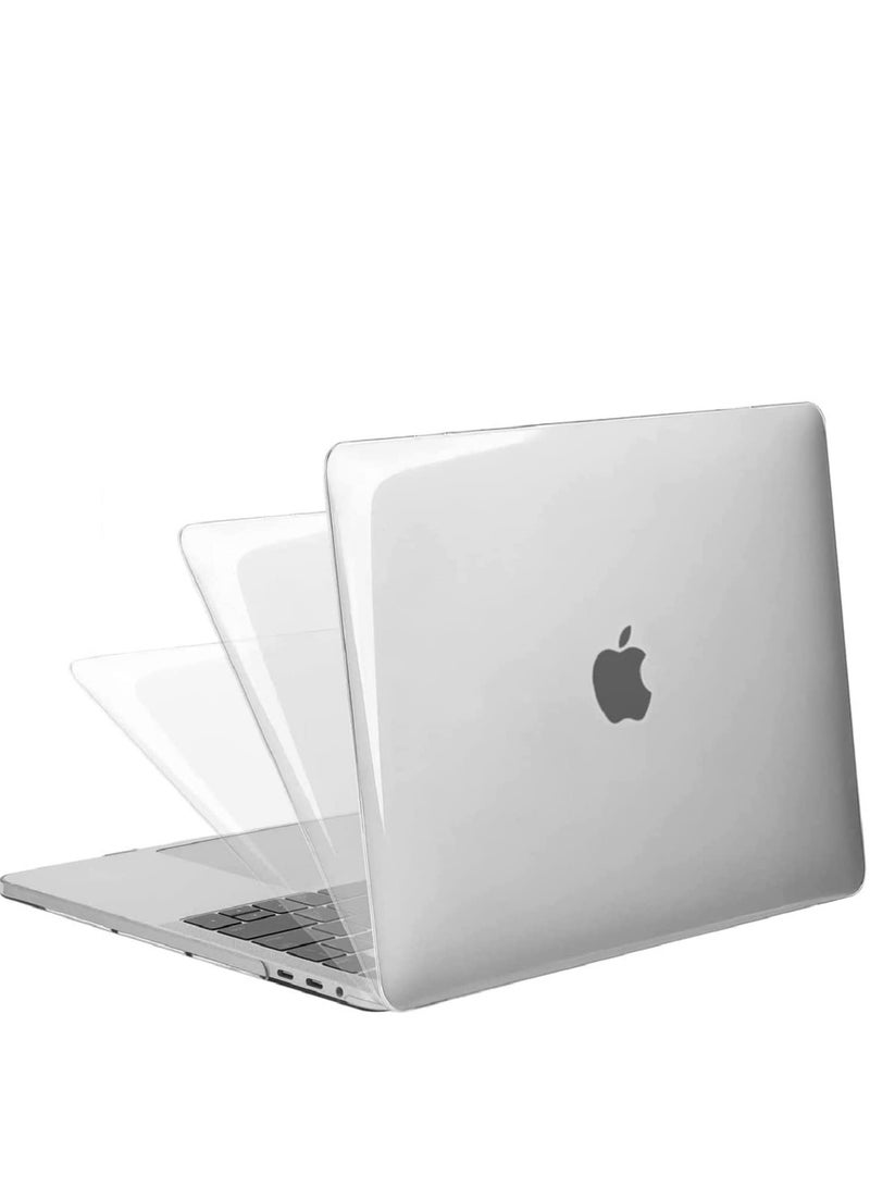 Case Compatible with New MacBook Pro 13 Inch M2 A2338 A2251 M1 A2289 A2159 A1989 A1706 2024 2023 2022-2017 with Touch Bar Plastic Hard Shell Case Cover (Clear) - Image 3