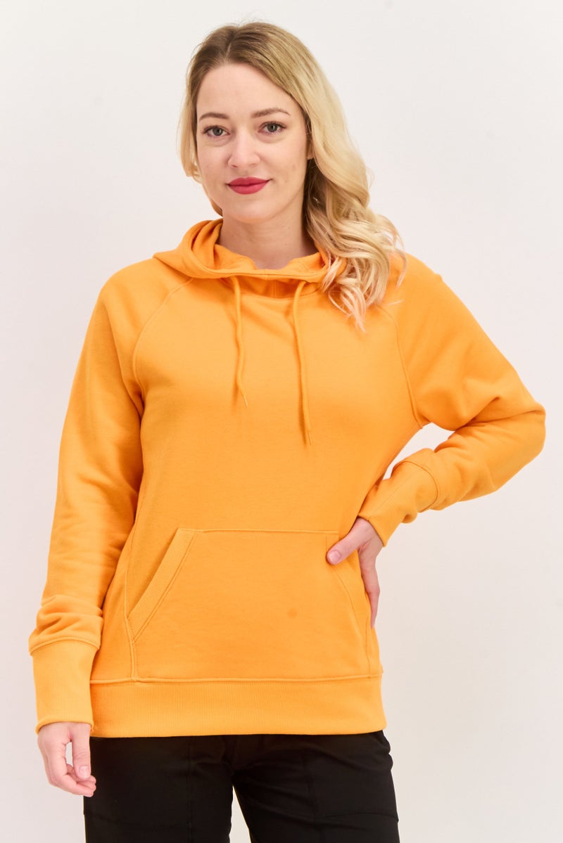 Champion Women Sportswear Fit Long Sleeve Outdoor Sweatshirt, Orange - Image 1