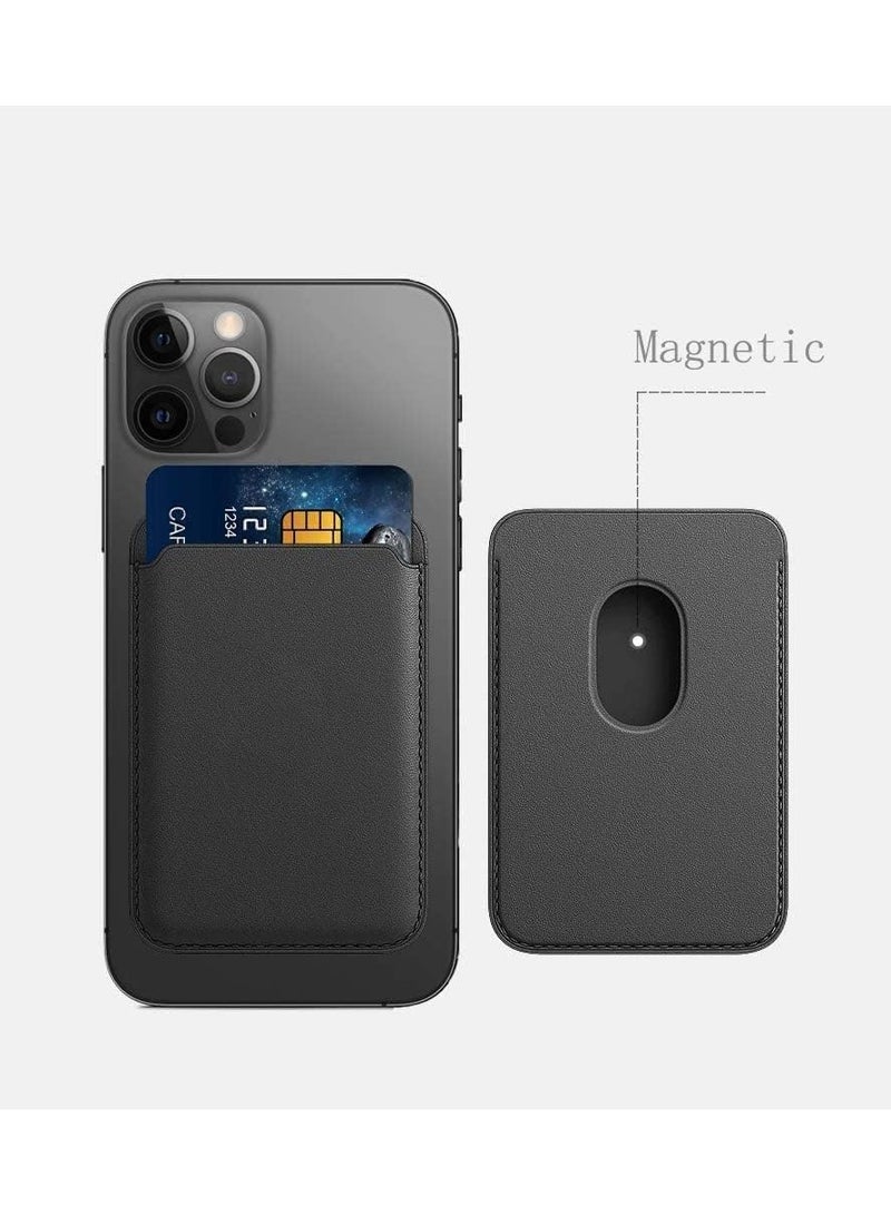 FARROBIZZ Magnetic Leather Wallet Pouch Card ID Holder Compatible for iPhone 12 Mini, iphone12 Pro, iPhone 12 Pro Max (Black) - Image 3