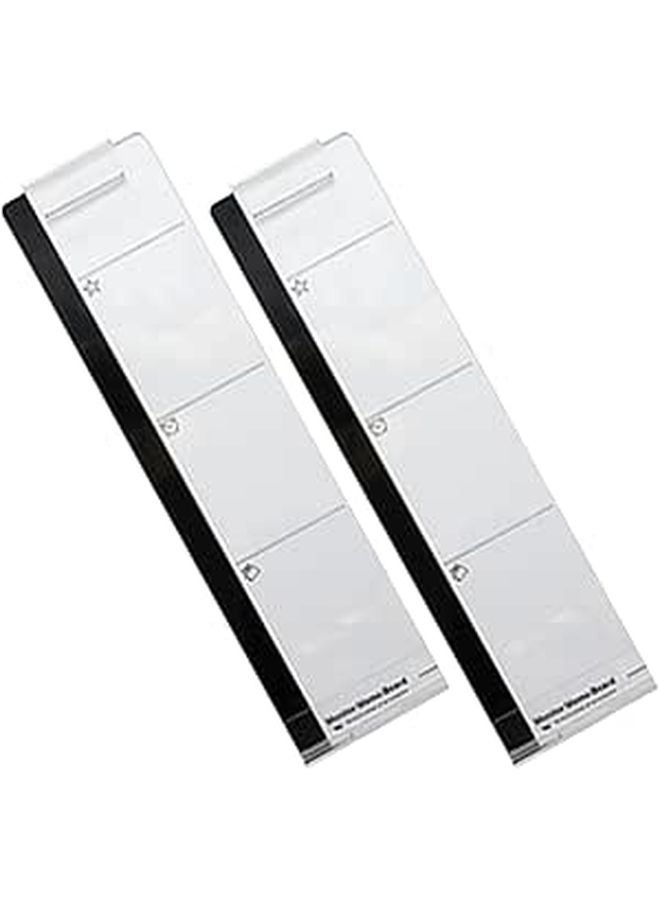 2 Pcs Transparent Monitor Memo Board Adhesive Note Holder Office Desk Organizer - Image 1