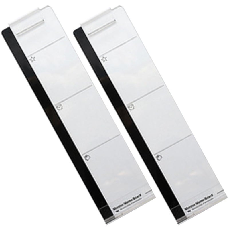 2 Pcs Transparent Monitor Memo Board Adhesive Note Holder Office Desk Organizer - Image 2