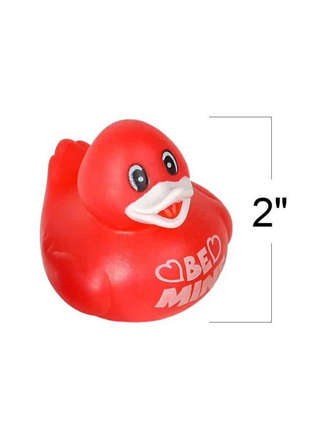 ArtCreativity 2-Inch Valentine's Rubber Duckies, Pack of 12, Cute Valentine Bath Toys, Fun Rubber Duckies for Bath, Pool, or Party Decorations, Perfect Valentine’s Day Party Favors - Image 3