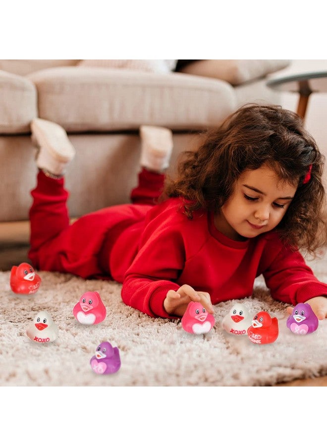 ArtCreativity 2-Inch Valentine's Rubber Duckies, Pack of 12, Cute Valentine Bath Toys, Fun Rubber Duckies for Bath, Pool, or Party Decorations, Perfect Valentine’s Day Party Favors - Image 5
