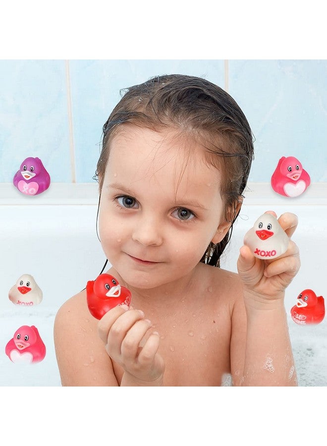 ArtCreativity 2-Inch Valentine's Rubber Duckies, Pack of 12, Cute Valentine Bath Toys, Fun Rubber Duckies for Bath, Pool, or Party Decorations, Perfect Valentine’s Day Party Favors - Image 4